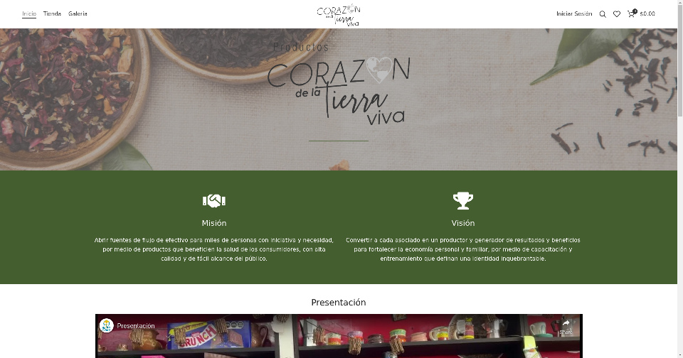 Screenshot of Corazondelatierraviva