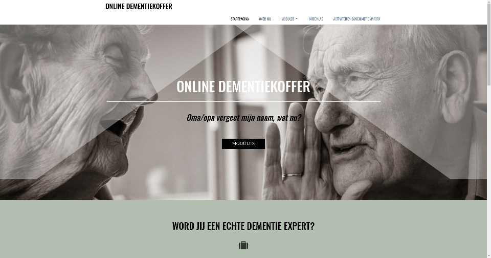 Screenshot of Onlinedementiekoffer