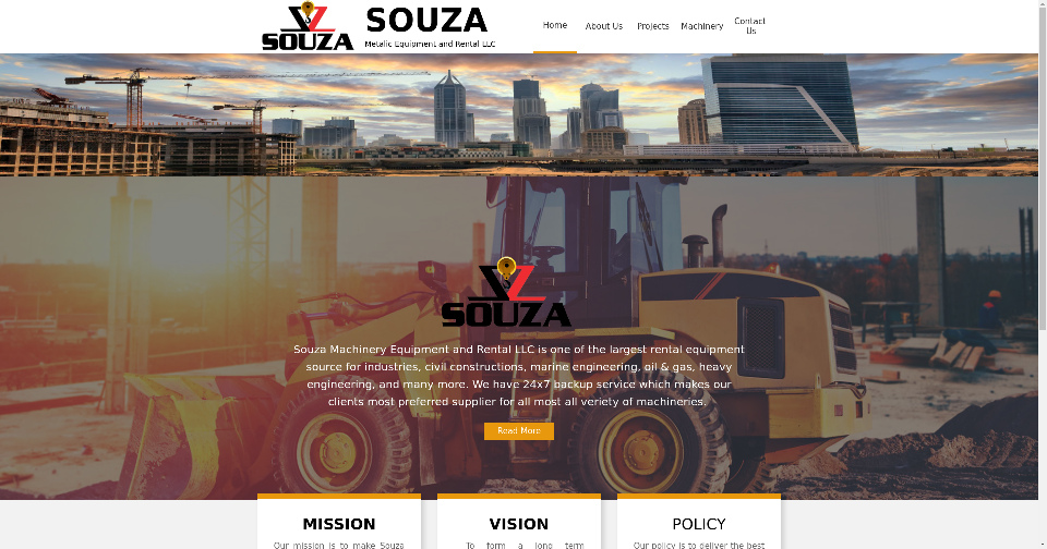Screenshot of Souzamachinery